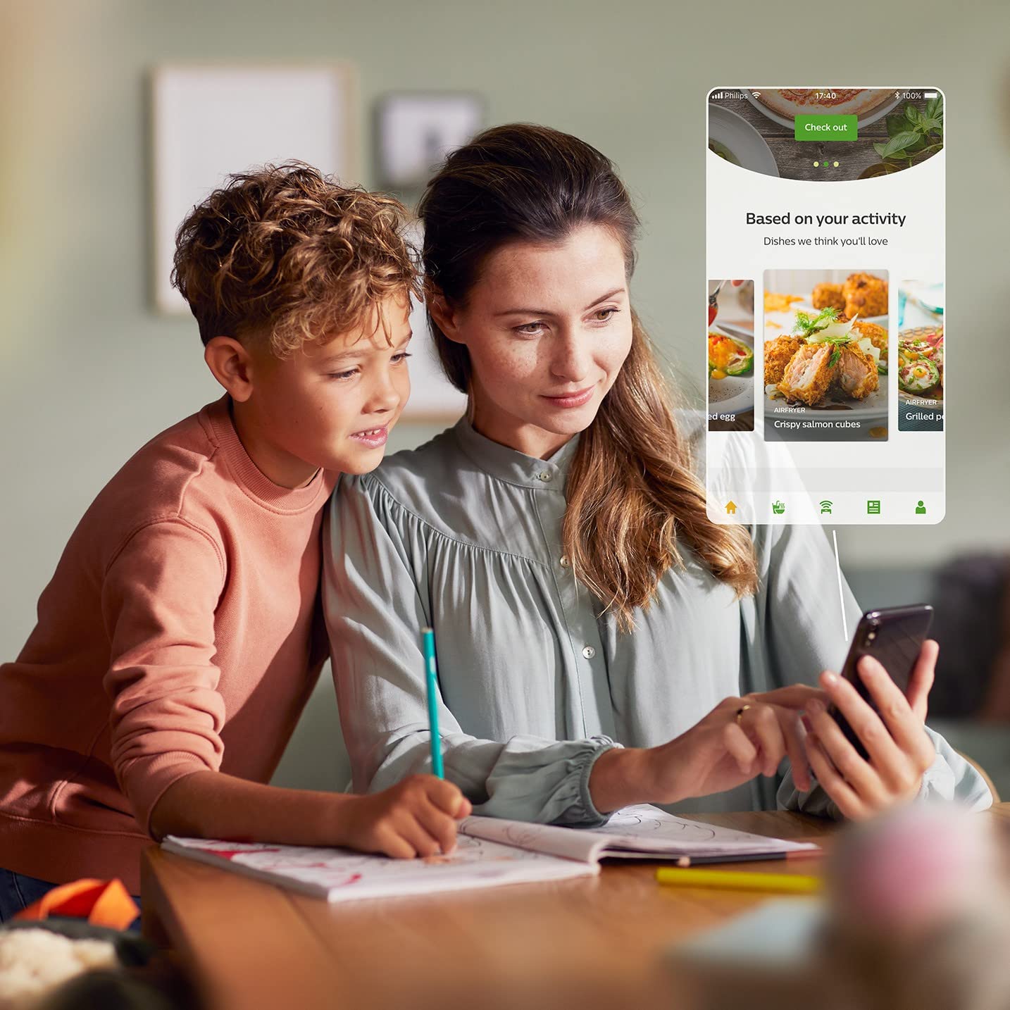 Philips Airfryer Essential XL Connected, 5 Portions, 6.2L Capacity, Low