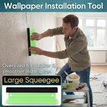 9Pcs Vinyl Wrap Tools Kit with Wallpaper Cutter | Includes squeegees, trimmer, utility knife, bubble smoother and edge tools for film and wallpaper work.