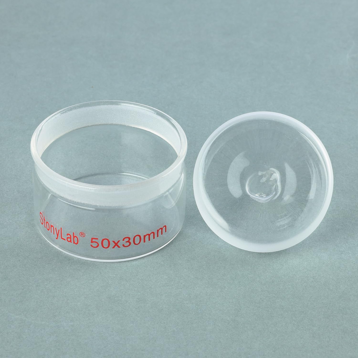 stonylab Low Form Weighing Bottle, Borosilicate Glass Weighing Bottle with Ground Stopper for Lab Use, 50 mm Diameter, 30 mm Height