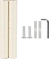 Vista 10 de Poste rascador de árbol para gatos de 2.9 in de diámetro, piezas de poste de sisal de repuesto para torre de gato (M10, 13.78 pulgadas/13.8 in)