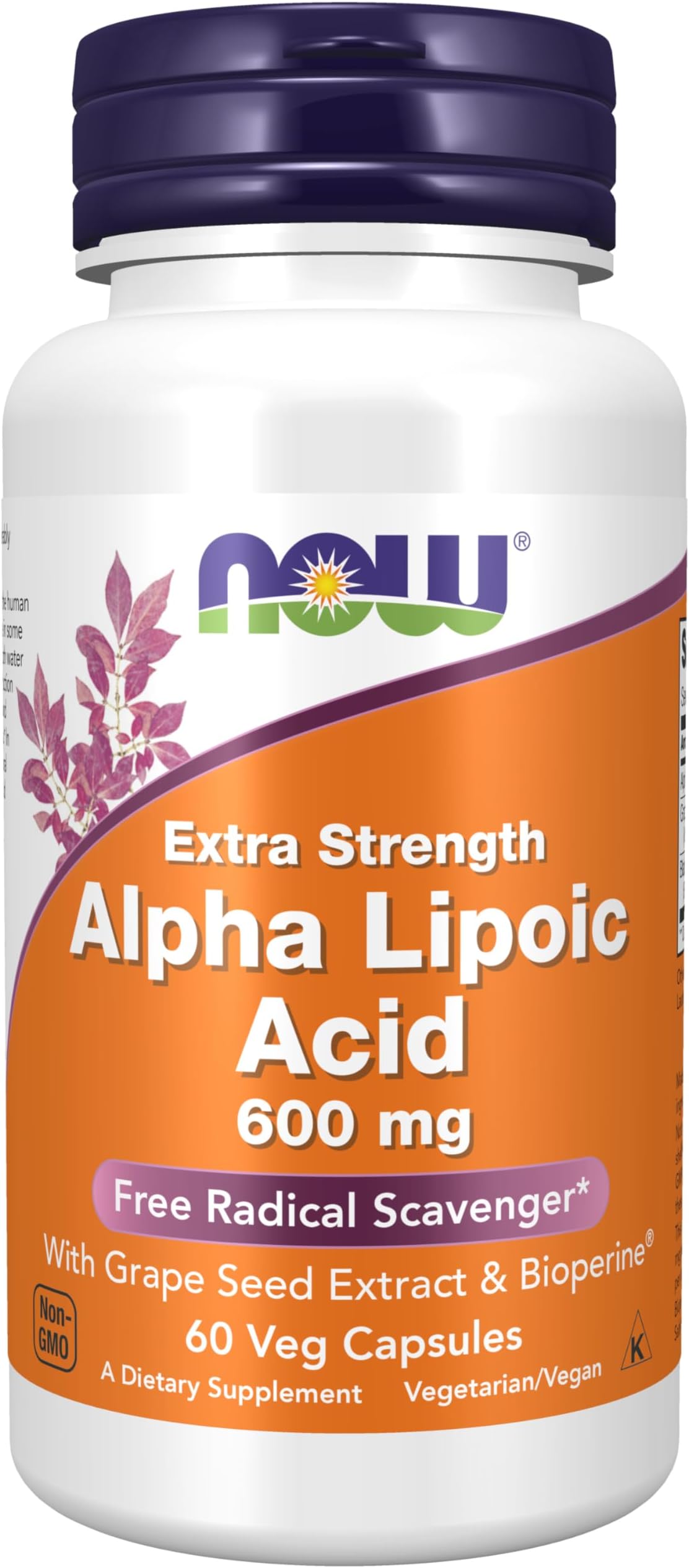 NOW Foods, Alpha Lipoic Acid, 600 mg, 60 Veg Capsules