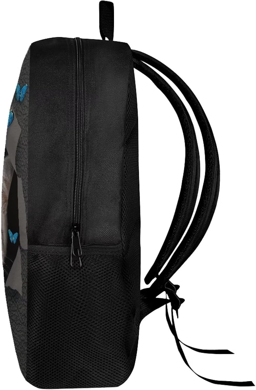 Kids Lightweight Comfy Padded 17 Inch Backpack Boys Large Capacity Personalized Cute Grey Cat Print School Backpack for Girls Sturdy Durable Student Bookbag with Side Pocket Boys Casual Daypack