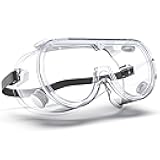 Anti-Fog Indirectly Vented Lab Safety Goggles Over Glasses