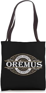 Traditional Latin Mass Oremus Dominus Vobiscum Catholic Tote Bag