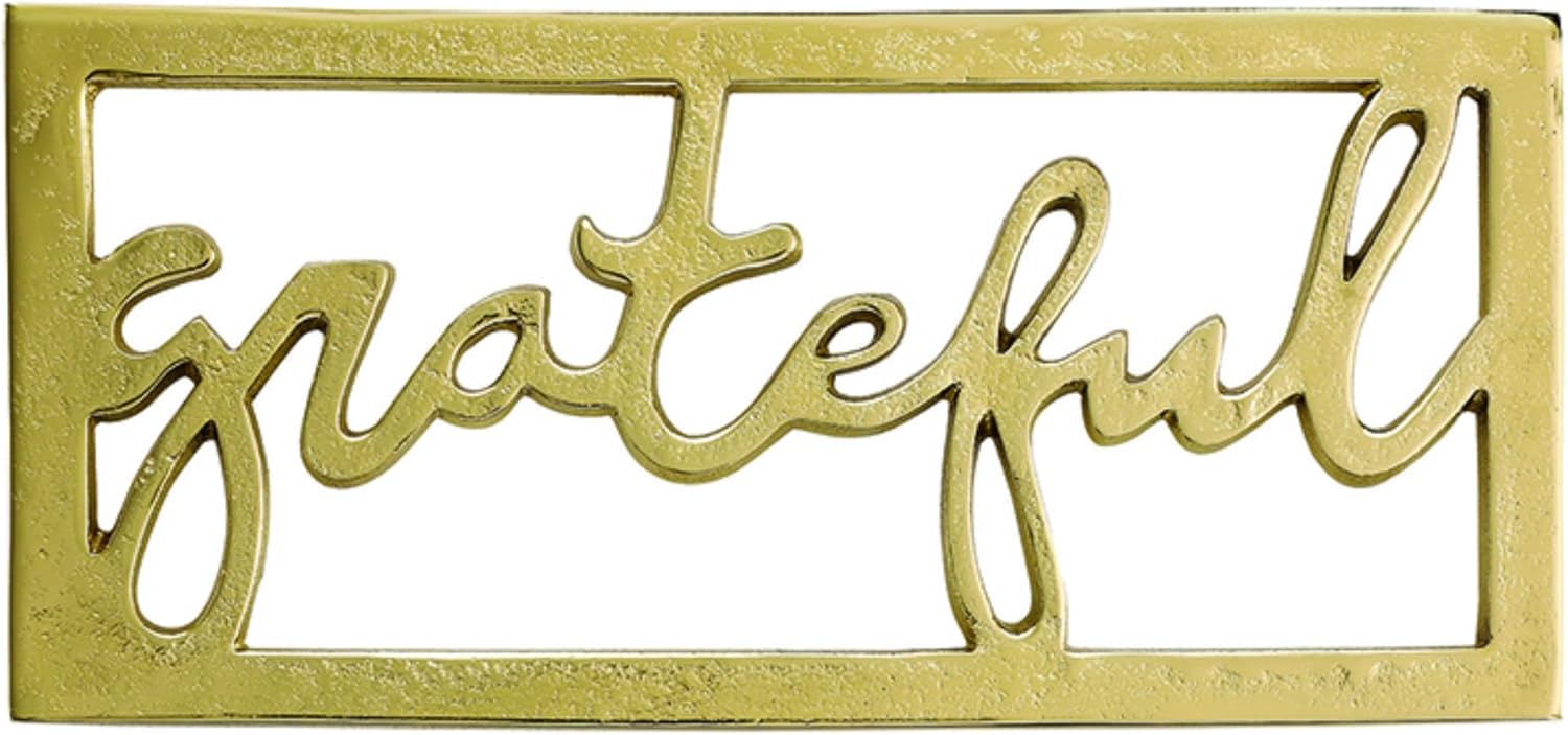 Santa Barbara Design Studio Rectangular Metal Trivet, 11" x 5", Joyful