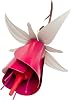 Desert Steel Hummingbird Feeder - Fuchsia - 12 W x 18 H - All-Weather Outdoor Metal Garden Art Flower Bird Feeder