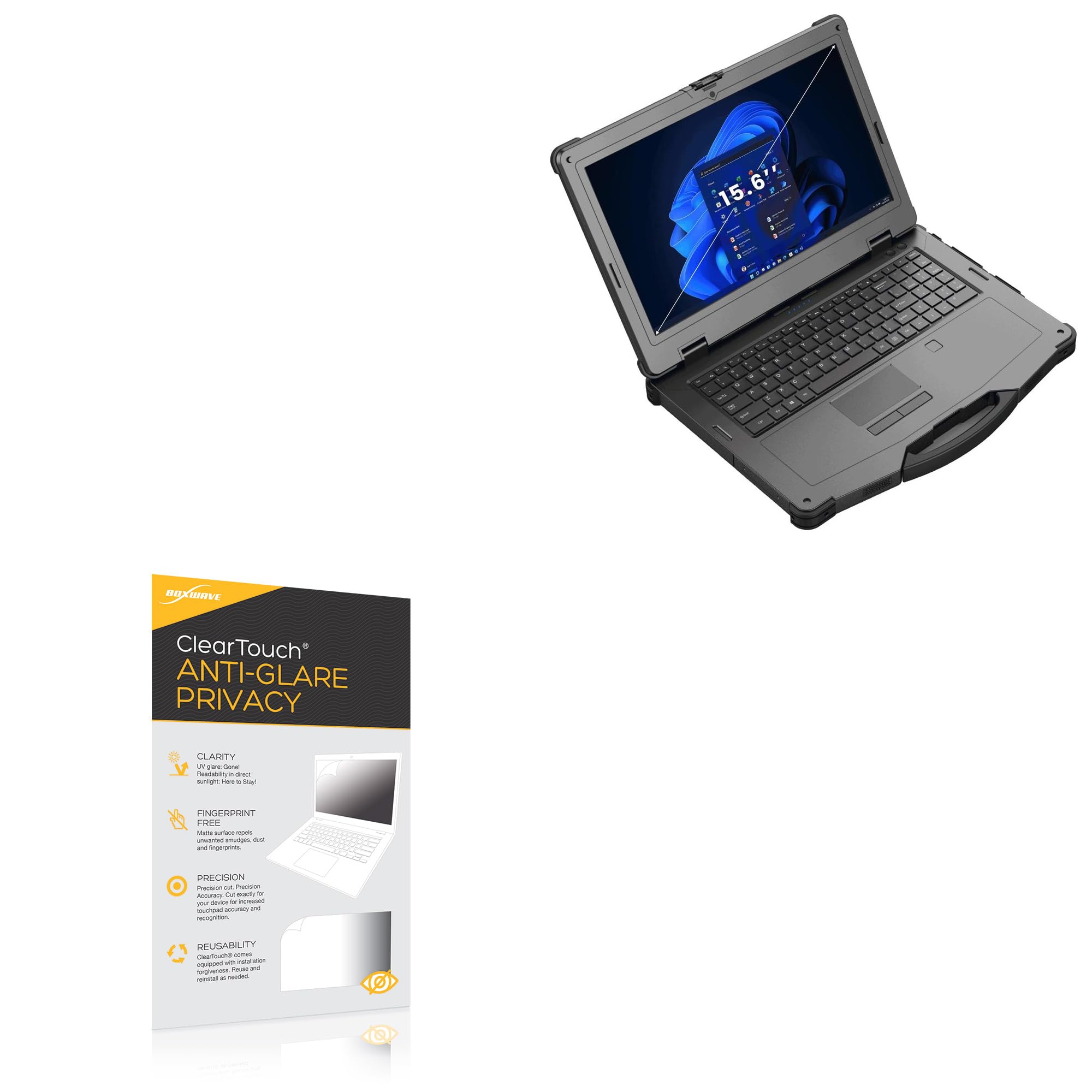 BoxWave Screen Protector Compatible with Munbyn IRX15 - ClearTouch Anti-Glare Privacy (2-Pack), Privacy Screen Protector Flexible Film Anti-Glare