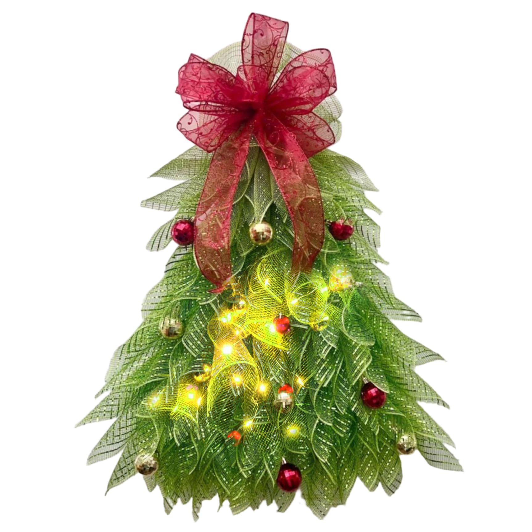 Guirlande de Noël pré-éclairée pour décoration de porte d'entrée