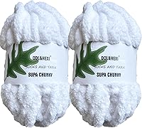 Vista 9 de DDL&HEXI 2 Park Super Chenille Hilo Grueso para Manta, Kit para Hacer Mantas, Hilo de Tejido Jumbo 2x8oz 226g por Bolsa (206)