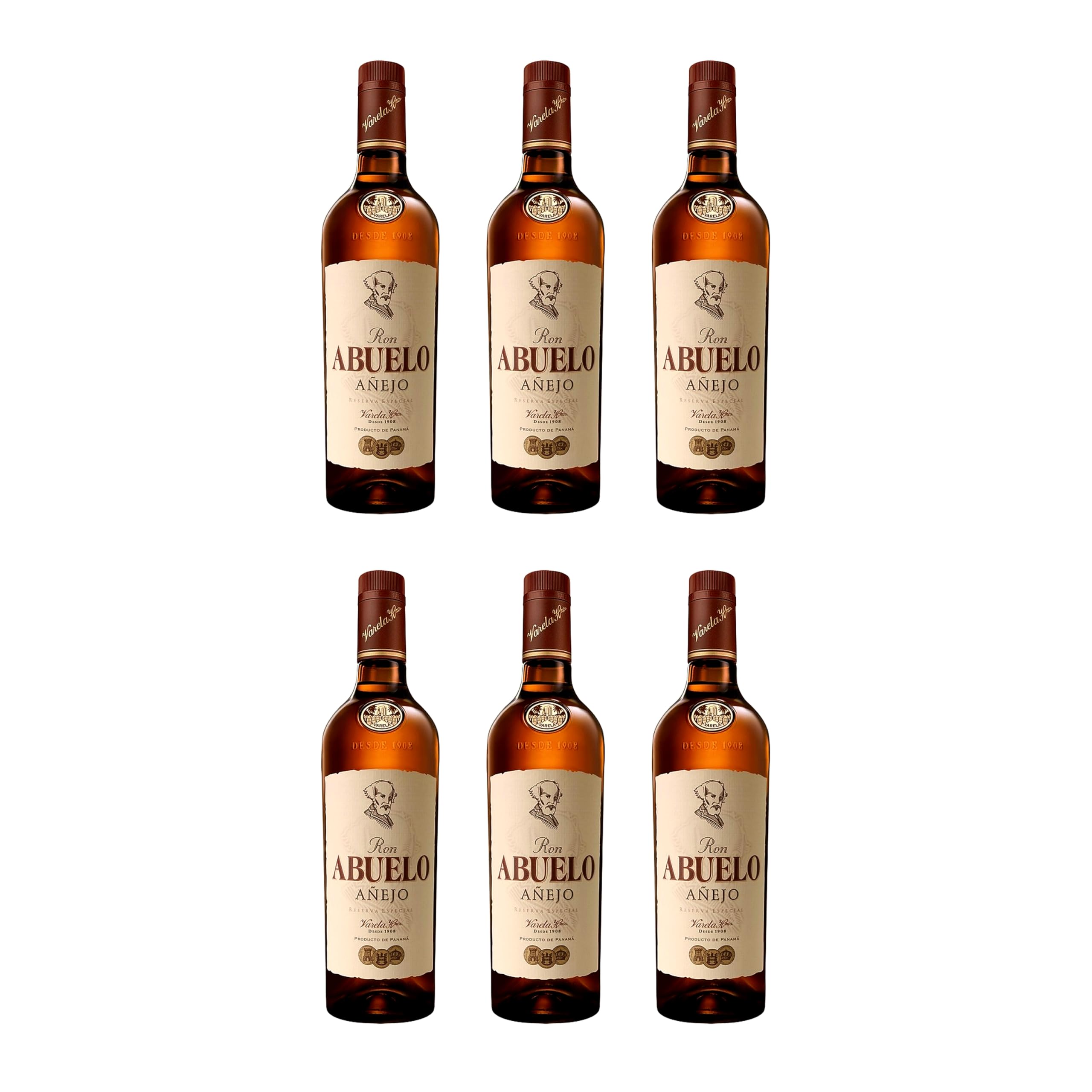 Ron Abuelo Añejo destilado premium selección gourmet – 6 Botellas x 70 cl
