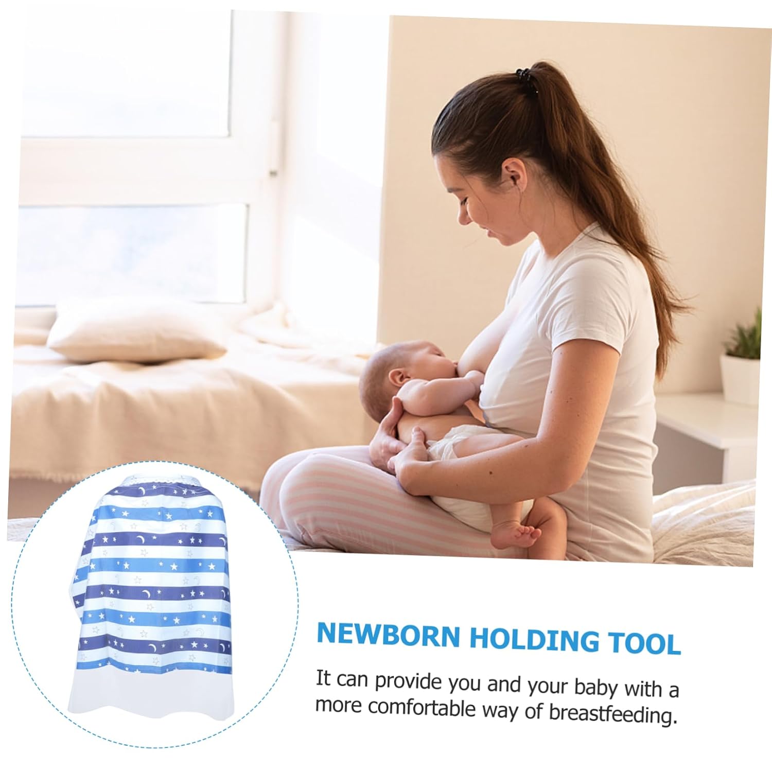 SUPVOX Breastfeeding Nursing Cover for Moms Multi-Functional Stroller Sunshade Lightweight and Breathable Fabric Outdoor Use Adjustable Design