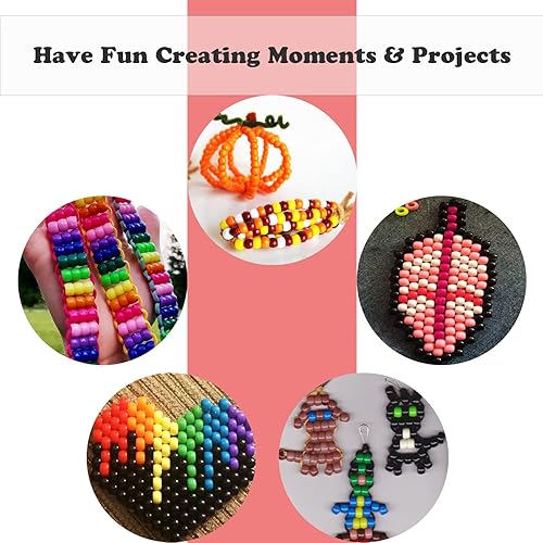 Miniatura 6 de Cuentas de poni a granel, 4800 unidades, 24 colores, cuentas de pony arcoíris para hacer pulseras de manualidades, cuentas de pelo para trenzas,