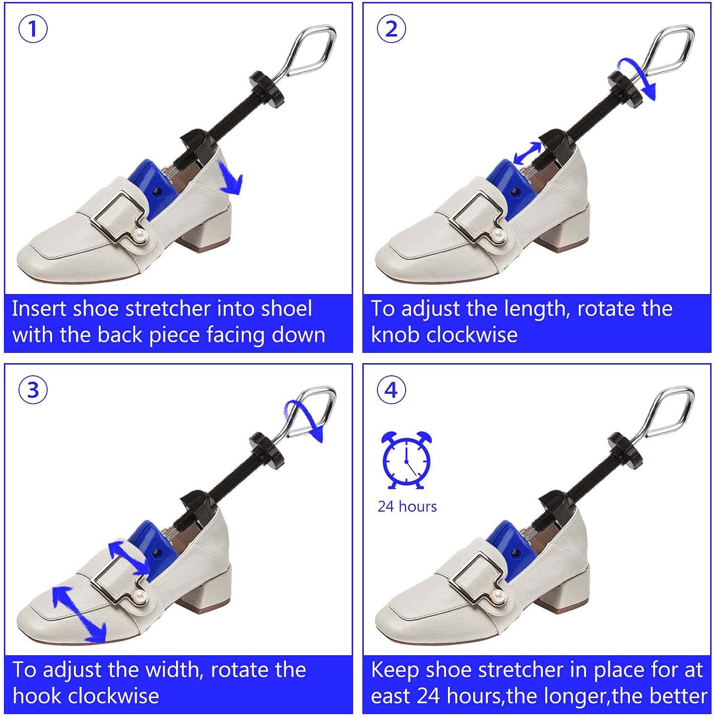 Pair of Premium Professional 4-way Shoe Trees, Shoe Stretcher for Men or Women - Image 5