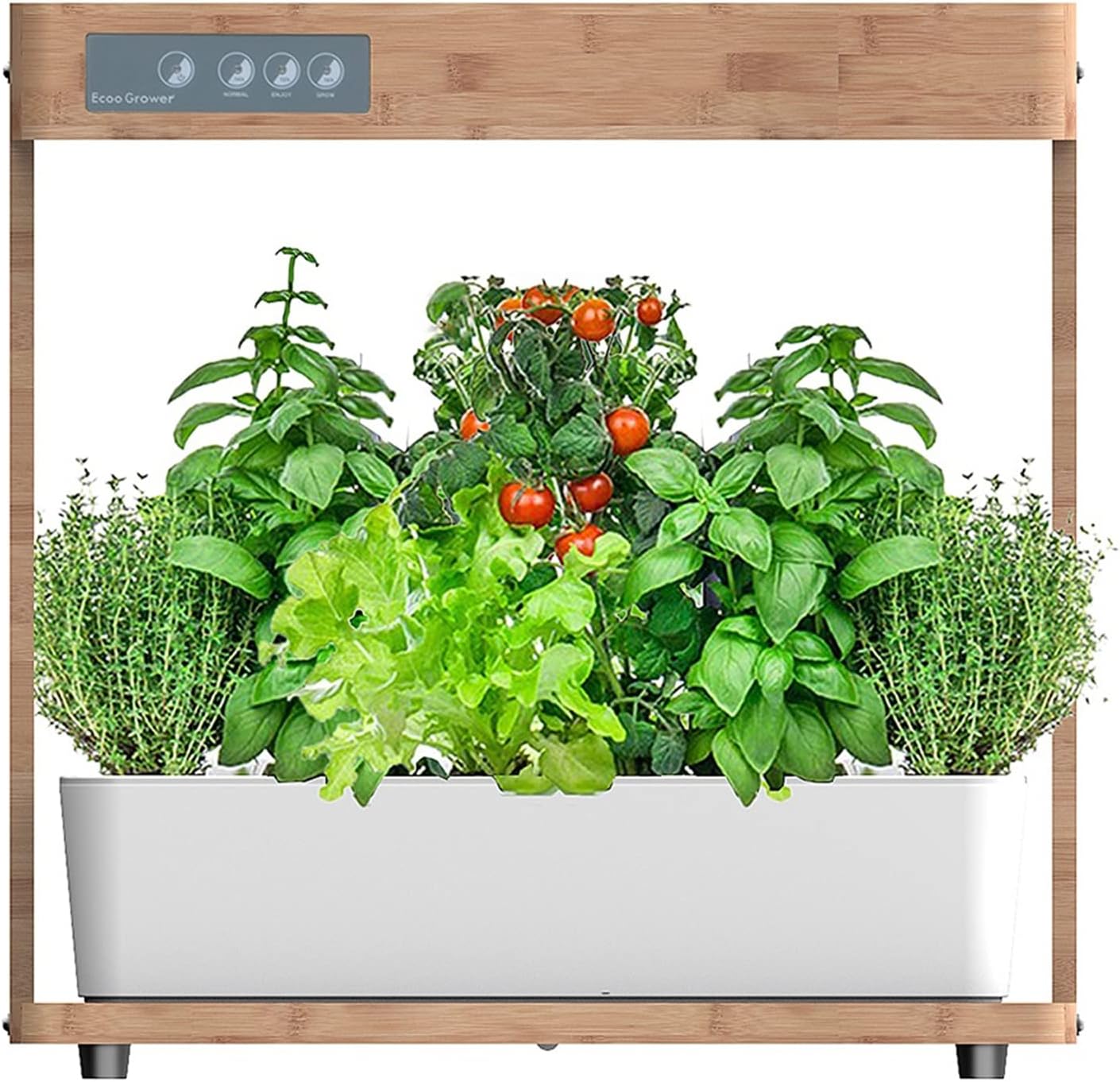 人気の贈り物が 水耕栽培システム 竹フレーム植物の屋内園芸の成長光植物の屋内のスマートガーデンの水耕栽培の小型園