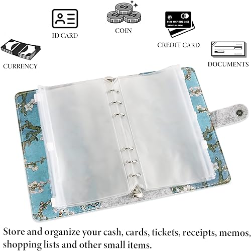 Miniatura 7 de LIZIMANDU Sobres de efectivo para presupuestos, carpeta de presupuesto con 12 planificadores de presupuesto con sobres de efectivo, organizador de