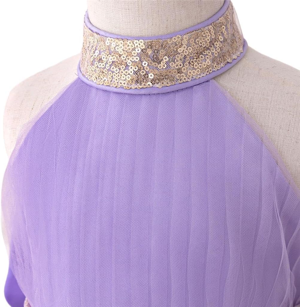 Dressy Daisy Flower Girls Dress Tulle High Low Wedding Dresses Gown with Bow Back for Special Occasion Birthday Party