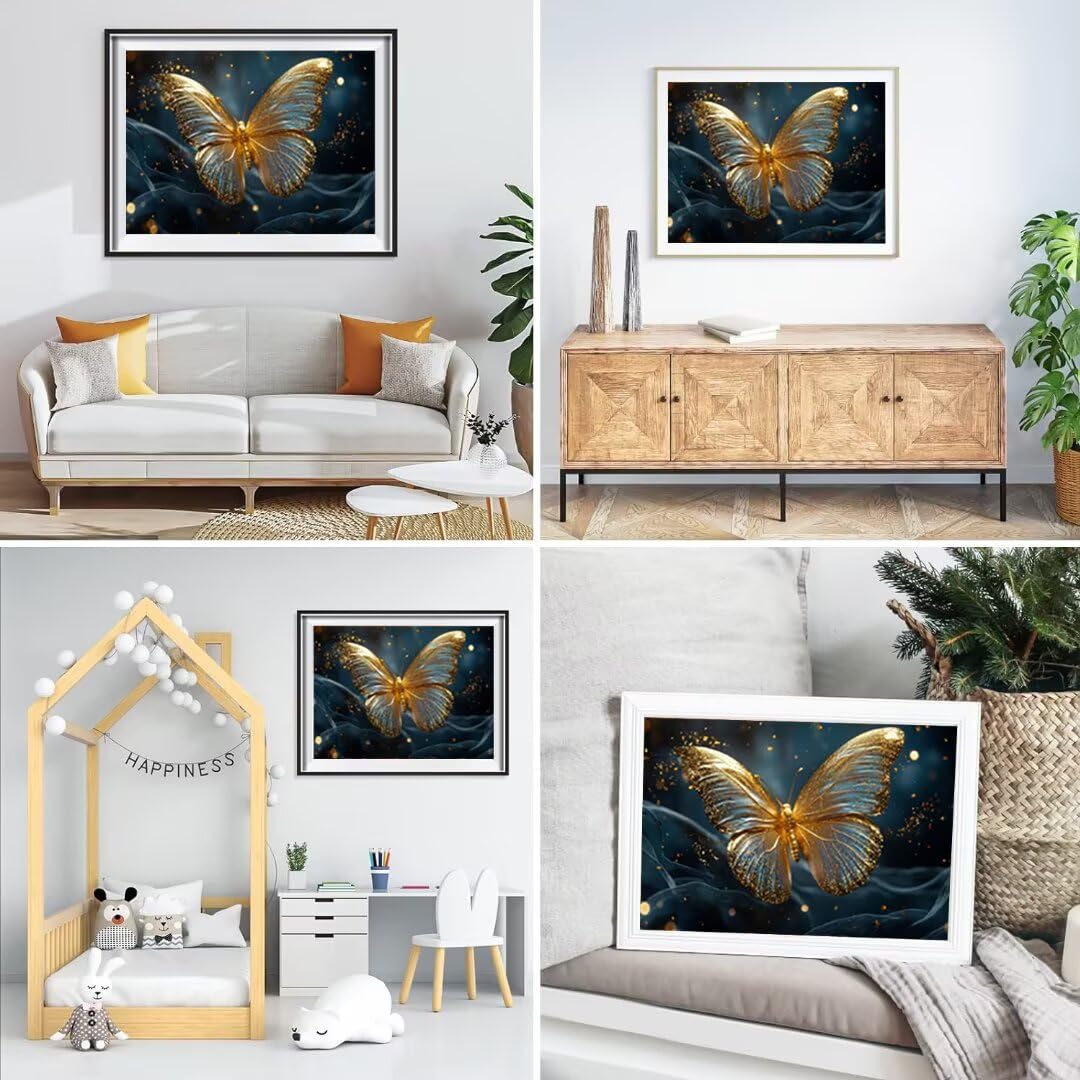 5D Motyl Diament Malarstwo Zestaw dla dorosłych, DIY Zestawy do malowania diamentami Diament, Pełne zestawy artystyczne, Square Rhinestone Ścieg krzyżykowy Malarstwo dla dorosłych Początkujący Wystrój