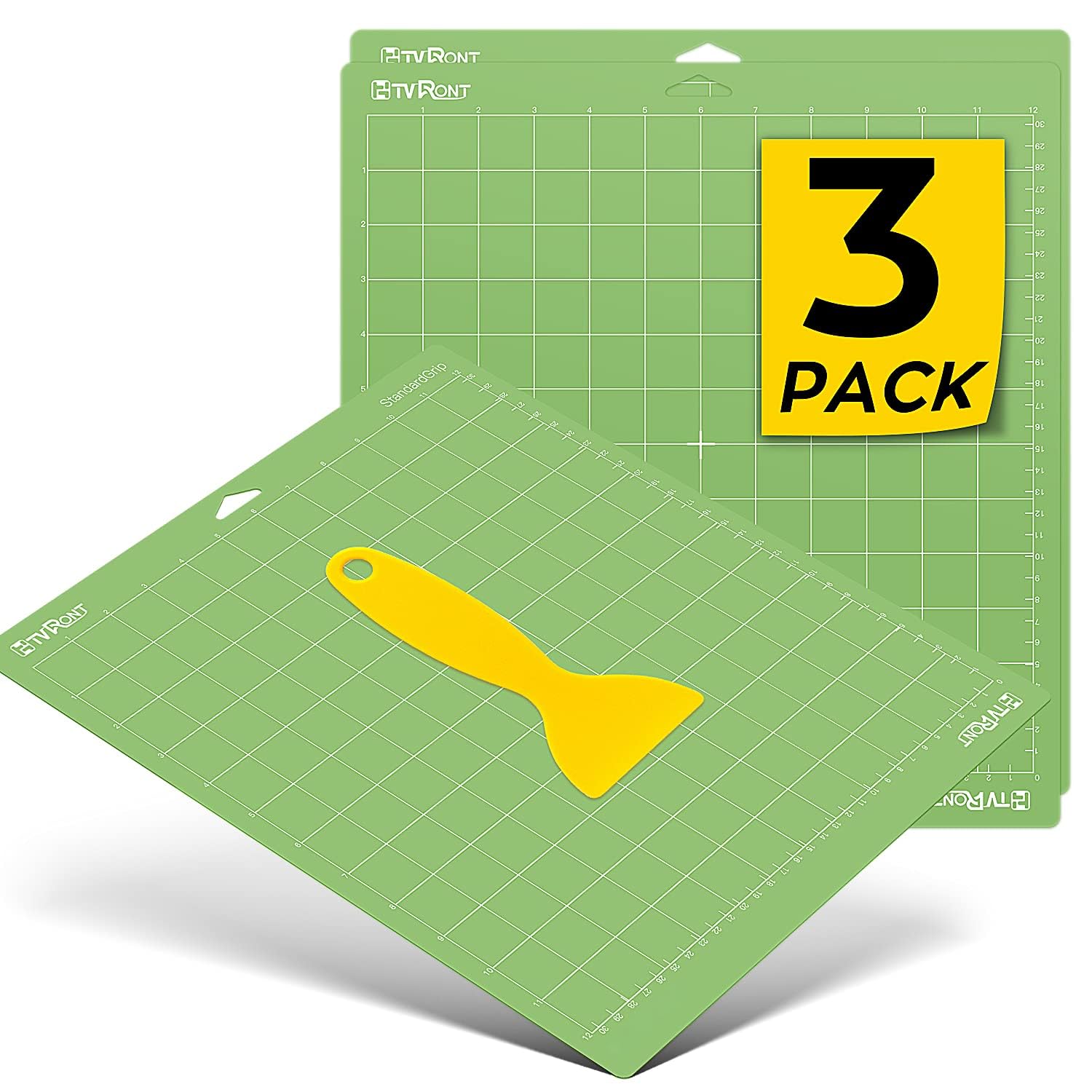 HTVRONT Standard Stickness Cutting Mat, 12x12, 3 Pack, for Quitling
