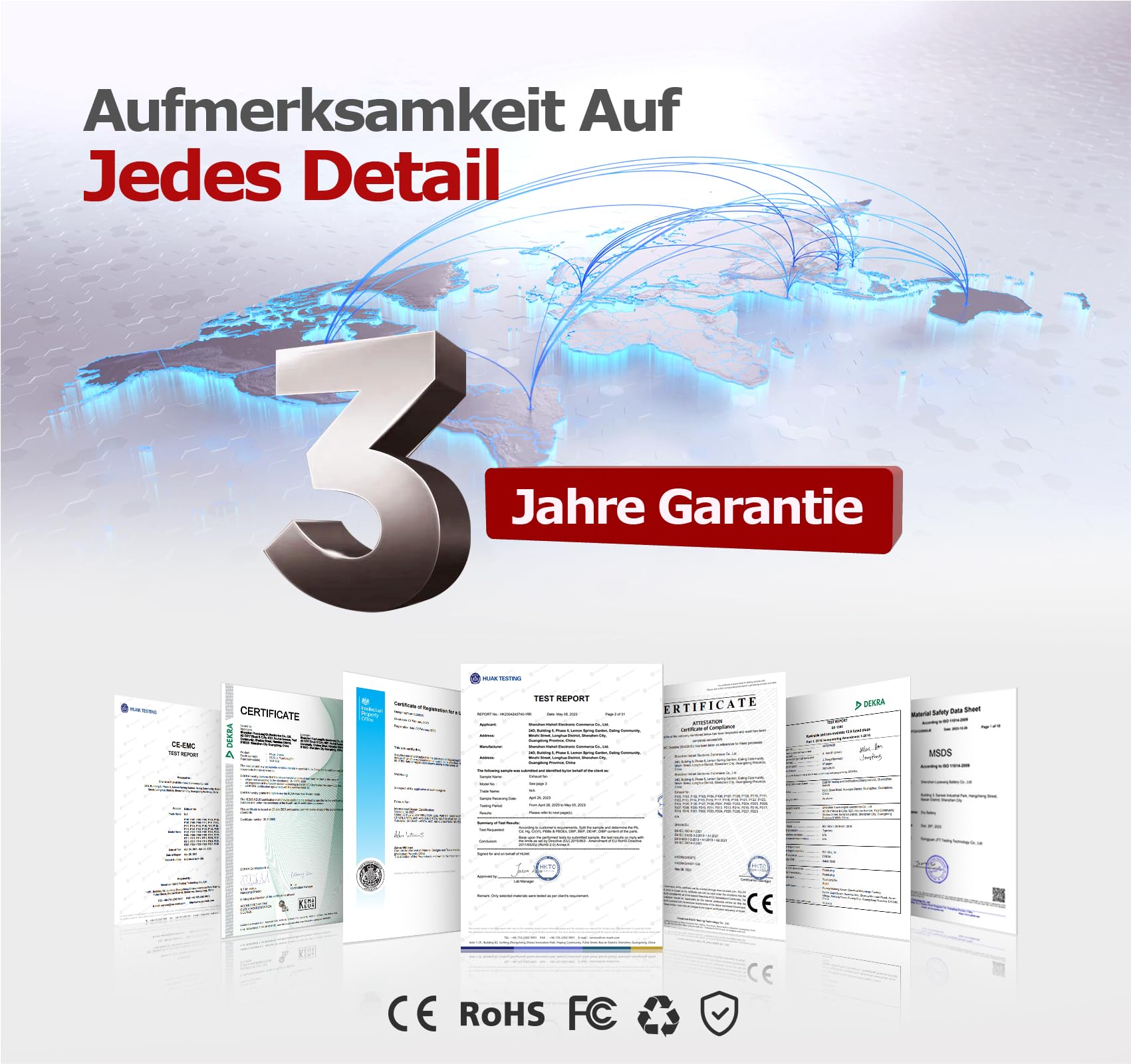Badlüfter mit Feuchtigkeitssensor&Temperatursensor, Timer - Bad Lüfter 100mm mit Visualisiertem Controller, Leistungsstark und Leise Abluftventilator 100mm for Badezimmer WC keller Toilet