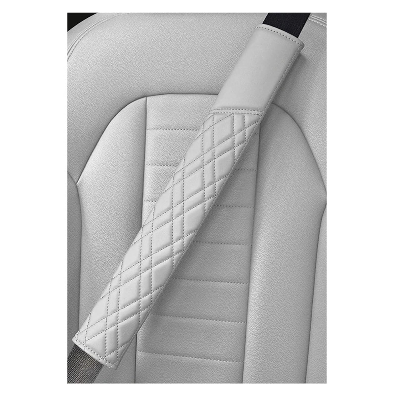 Protector de cinturón Almohadillas Para Cinturón Seguridad Coche Almohadilla Universal Cuero Para Correa Hombro Funda Cojín Protector De Seguridad Almohadilla cinturón(Grey2)