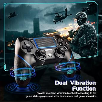 Lyyes PS4 Controller 2 Pack, Wireless PS4 Controllers with Non-Slip Grip Motion Sensing Compatible for PS4 Console