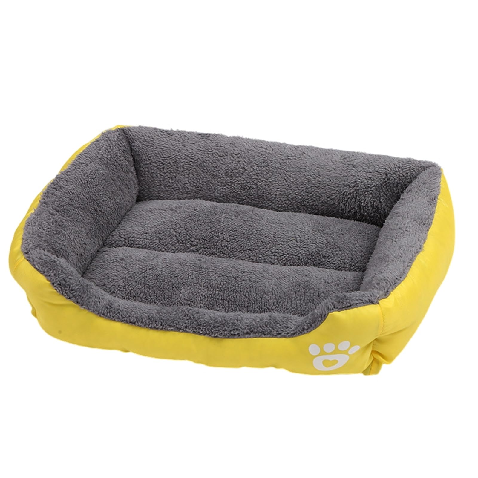 Mateju Plush Pet Bed Rectangle, Comfortable Fluffy Pet Cushion Warm Thick Warm Soft Plush Dog Cat Bed for Indoor Calming Puppy Kitten Petbed, for Small Medium (Yellow,66x50x12cm) โ image 1