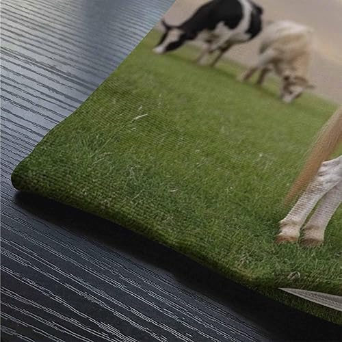 Miniatura 5 de Smooffly Funda de almohada decorativa de algodón y lino para cintura lumbar con palabras divertidas de gato, funda de almohada del gato vaquero en