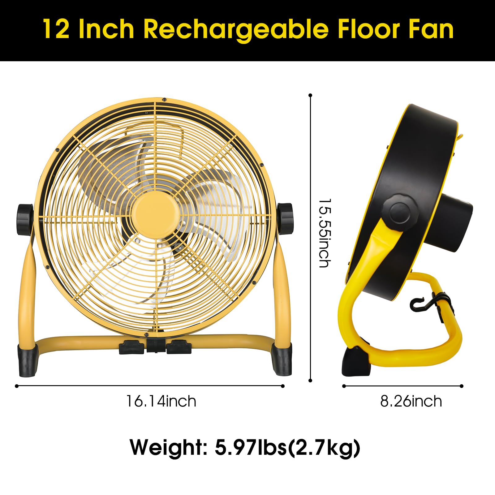Industrial Fan VEVOR 12 Inch Utility Blower Fan, 2 Speed 2894 CFM Heavy ...
