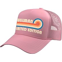 Wellman Retro 70s 80s Sunset Stripe Trucker Hat with Adjustable Mesh Back