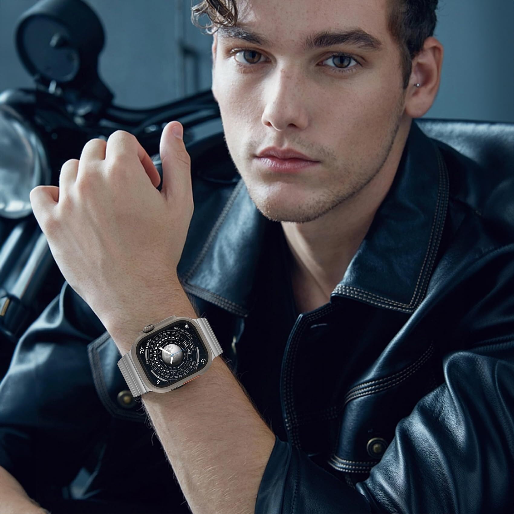 Tytanowy pasek do Apple Watch Ultra 2/Ultra 49 mm, regulowane zapięcie magnetyczne, tytanowe metalowe paski, pasek do smartwatcha Ultra 2/Ultra z powłoką odporną na zarysowania DLC