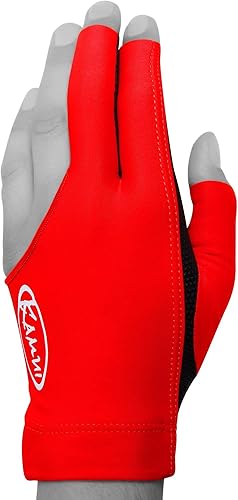 Miniatura 2 de KAMUI Guante de billar - Secado rápido - para mano izquierda (rojo, grande)