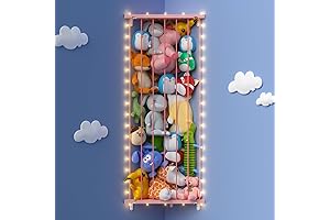 Corner Stuffed Animal Organizer with LED Light