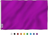 Vista 18 de Bandera ANLEY cuadriculada de color sólido, Negro