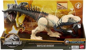 Mattel Jurassic World Giant Tracker Action Figure Bistahieversor Dinosaur Toy with Movement and Tracking Accessories, 14 inches Long