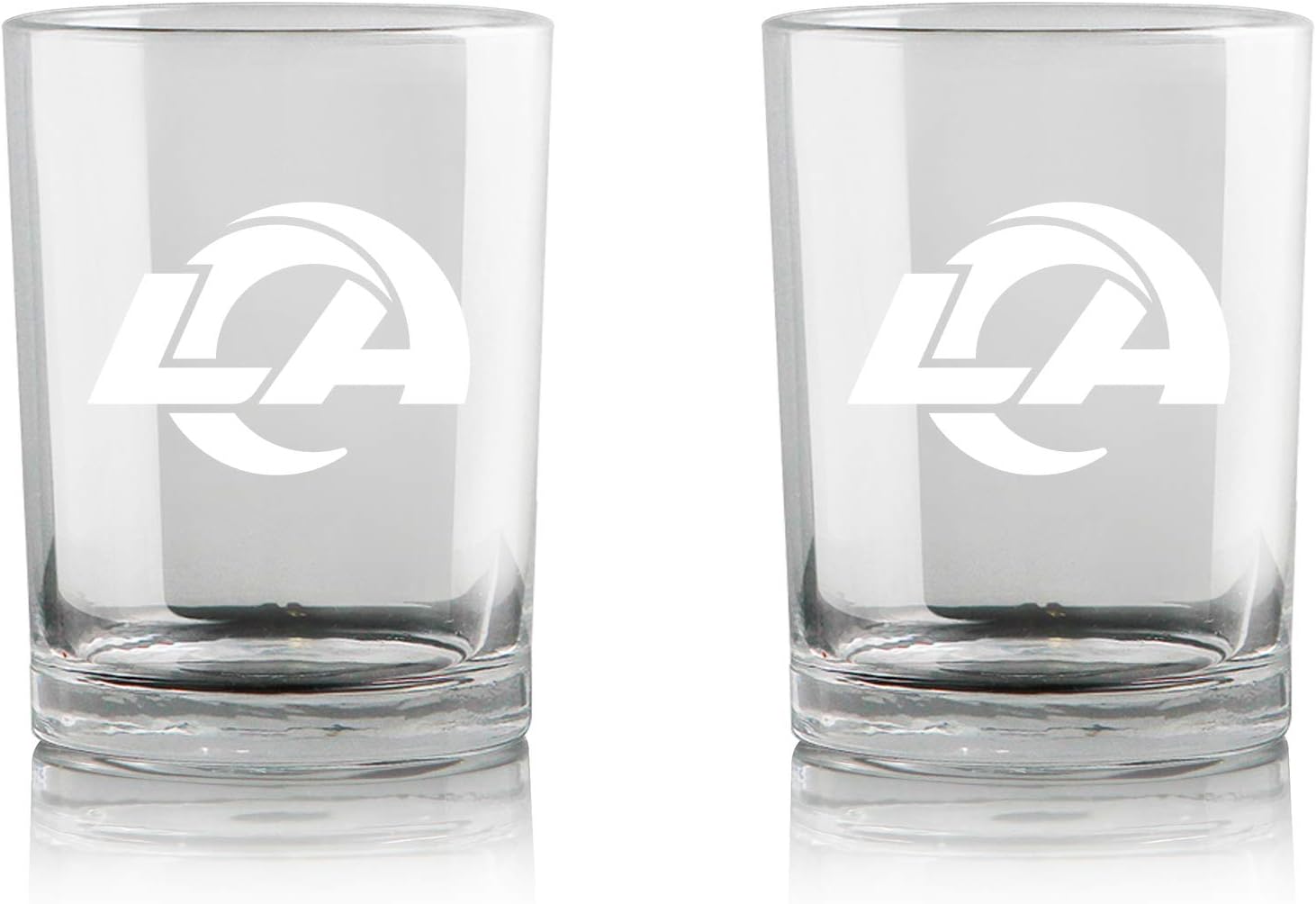 NFL Whiskey Rocks Glass | Frosted Team Logo | Lead-Free | Premium Glassware | Set of 2