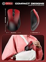 Vista 7 de RAPIQUE Bluetooth Wireless Mouse - Dual Bluetooth & 2.4 GHz USB Receiver, Comfortable Grip, Quiet Clicks, Low Power - Multi-Device Compatibility for