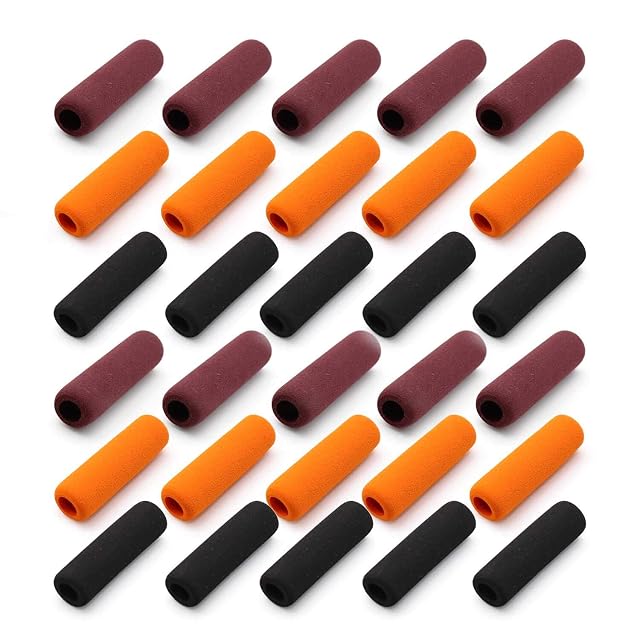 WJUAN 30 Piezas de Agarrador de Lapiz, 40 mm de Largo de 3 Colores Juego de Almohadillas de Lápices