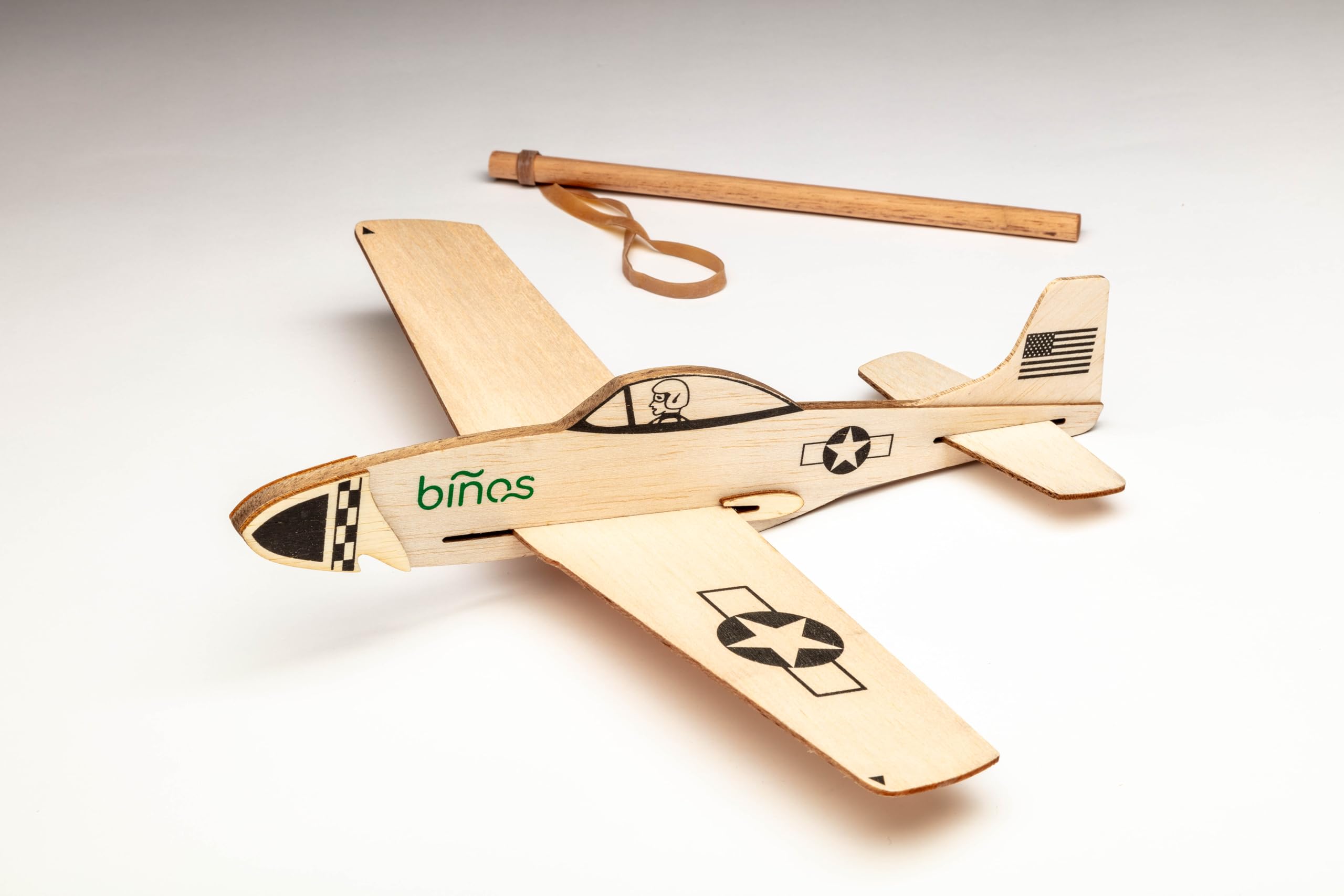 Amazon.com: BINOS P-51 Mustang Balsa Wood Historical WW2 Glider