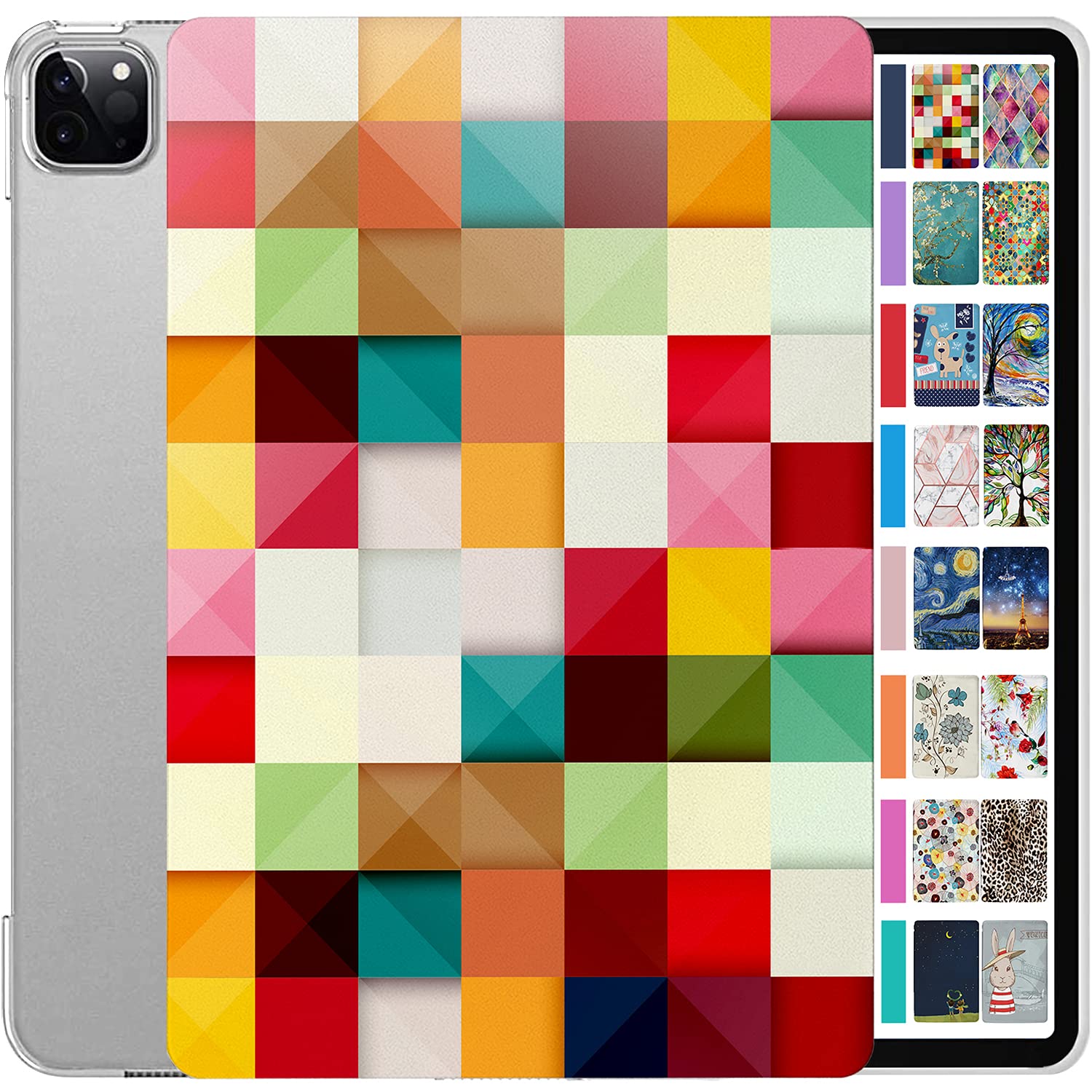 DuraSafe Cases for iPad PRO 11 Inch 2 Generation [ PRO 11 2nd 2020 ] A2228 A2068 A2230 A2231 MY232HN/A MXDC2HN/A MXDE2HN/A Printed Slim Hard Shell Protective Stand Cover - Color Grid (B09F3N3HFS) Amazon Price History, Amazon Price Tracker