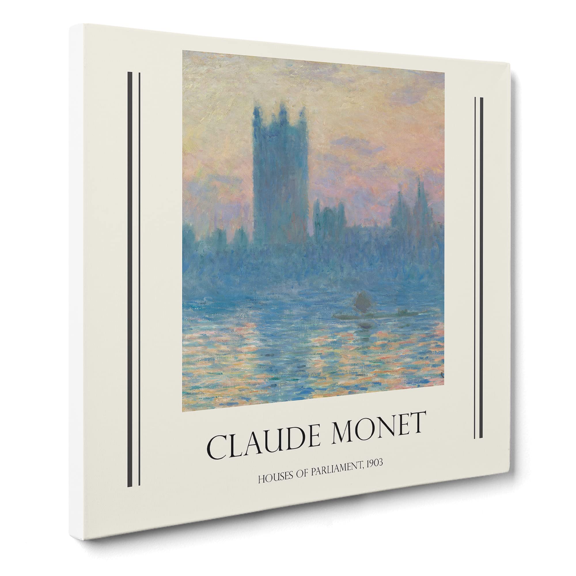 Houses Of Parliament In London Vol.1 By Claude Monet Canvas Print, Mixed, 35L x 35W cm