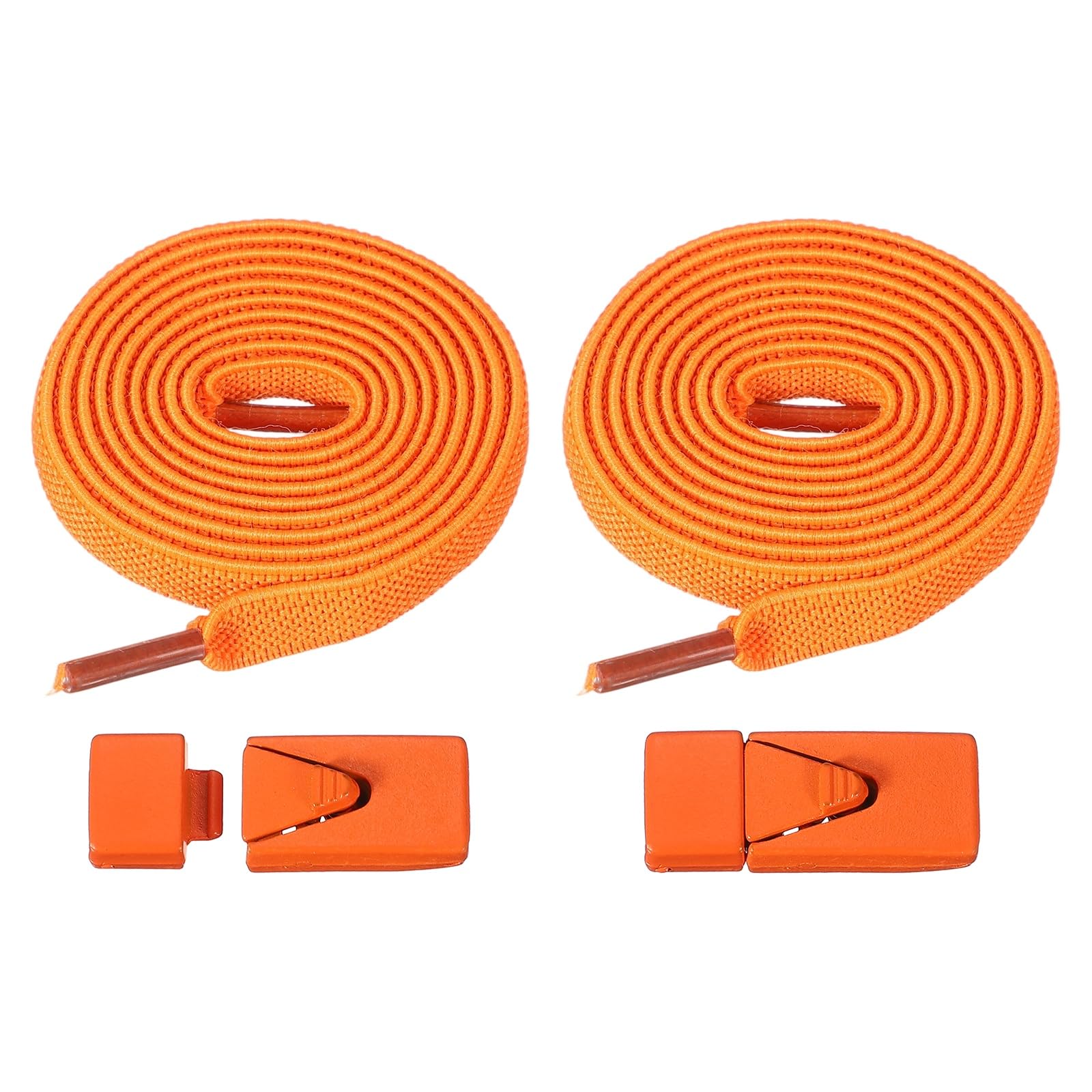 No Tie Shoelaces with Metal Triangle Buckle Clips