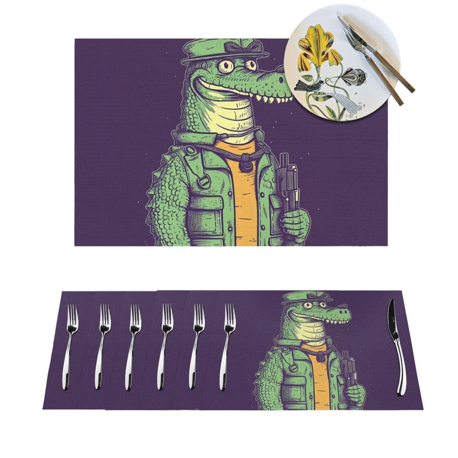 Sets de table lavables et résistants à la chaleur en PVC tressé de cuisine
