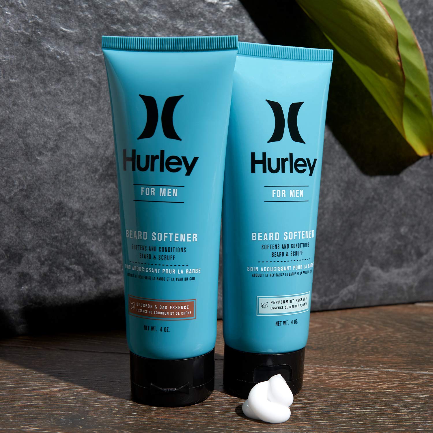 Hurley Men's Beard Softener - Softening and Moisturizing Conditioner for Beards and Scruff, Peppermint 4 Ounce (Pack of 2)