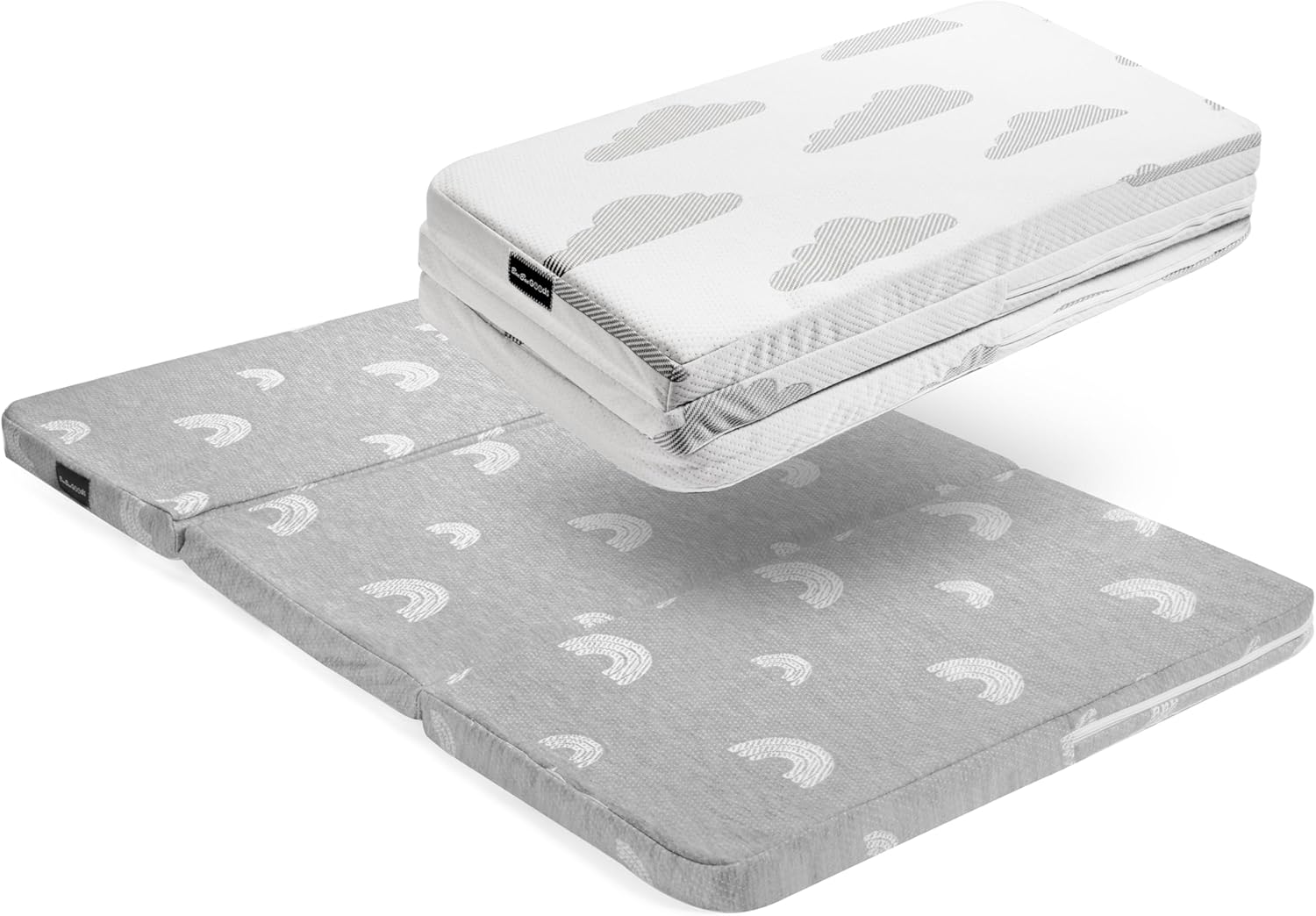 Pack and Play Mattress Pad for (38"x26"x1.5"), Playpen Pad, Playard Mattress for Pack and Play, Pack N Play Mattress Topper w/2 Waterproof Washable Covers