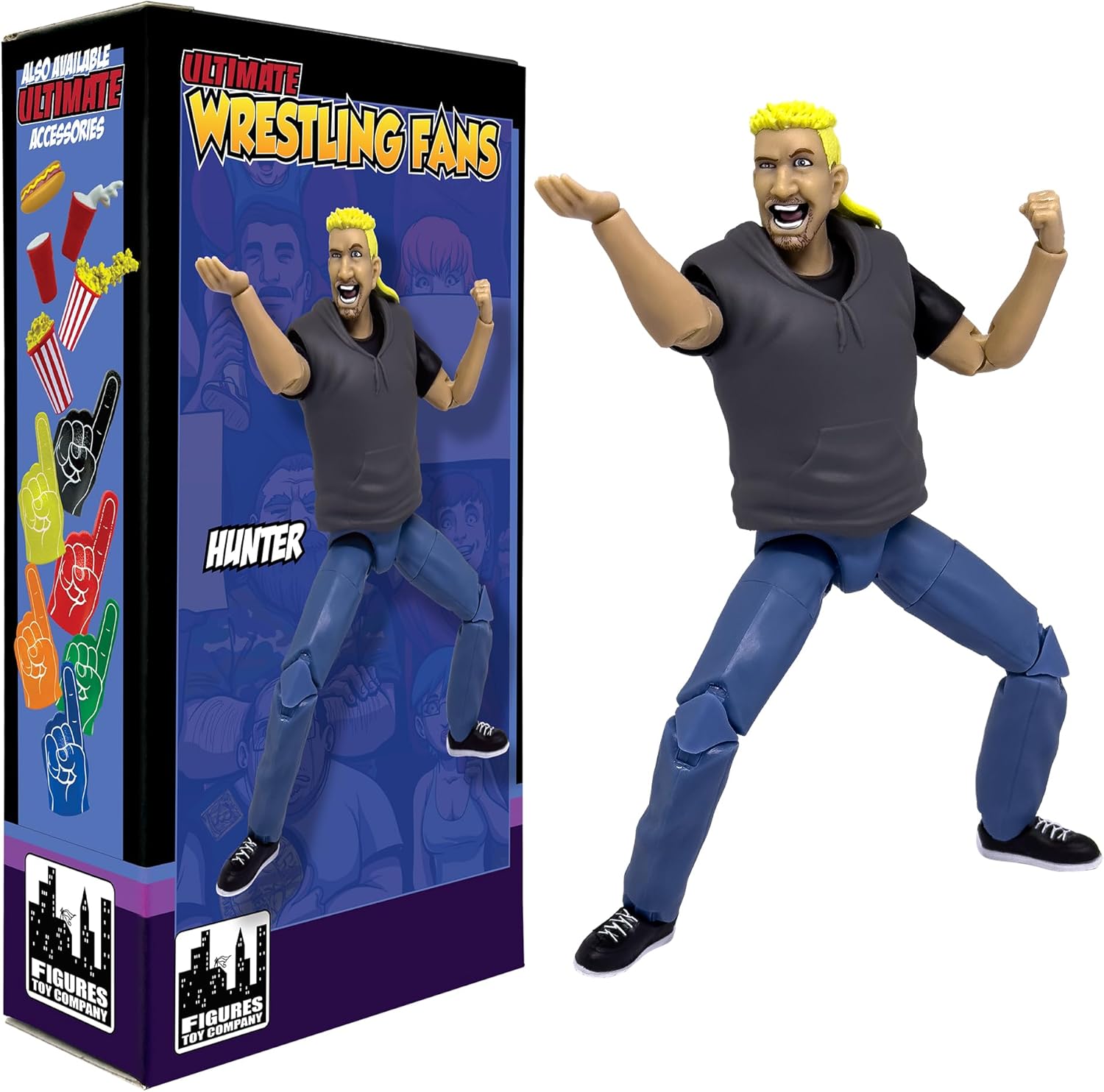 Ultimate Wrestling Crowd Fan Figures: Hunter