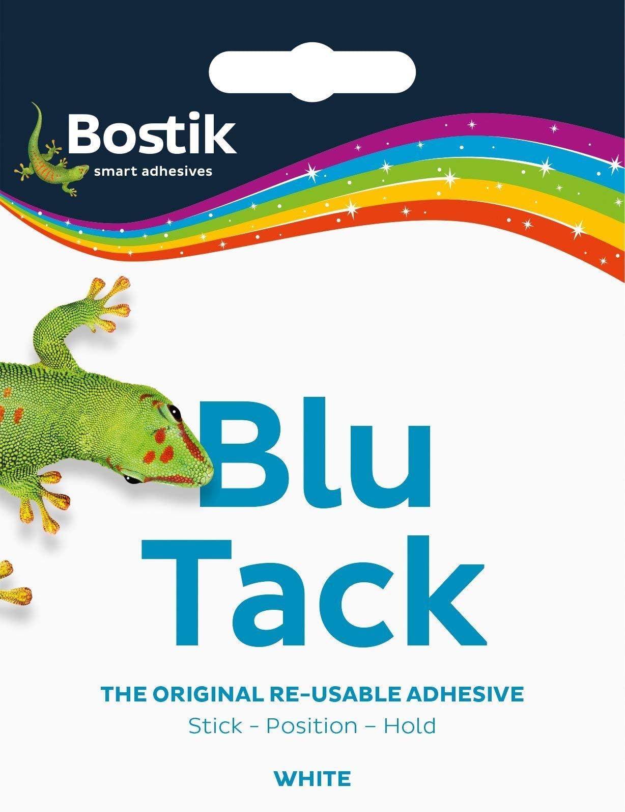 Bostik Blu Tack, Multipurpose Reusable Adhesive, Clean, Safe & Easy to Use, Non-Toxic, Handy Size, Colour: White