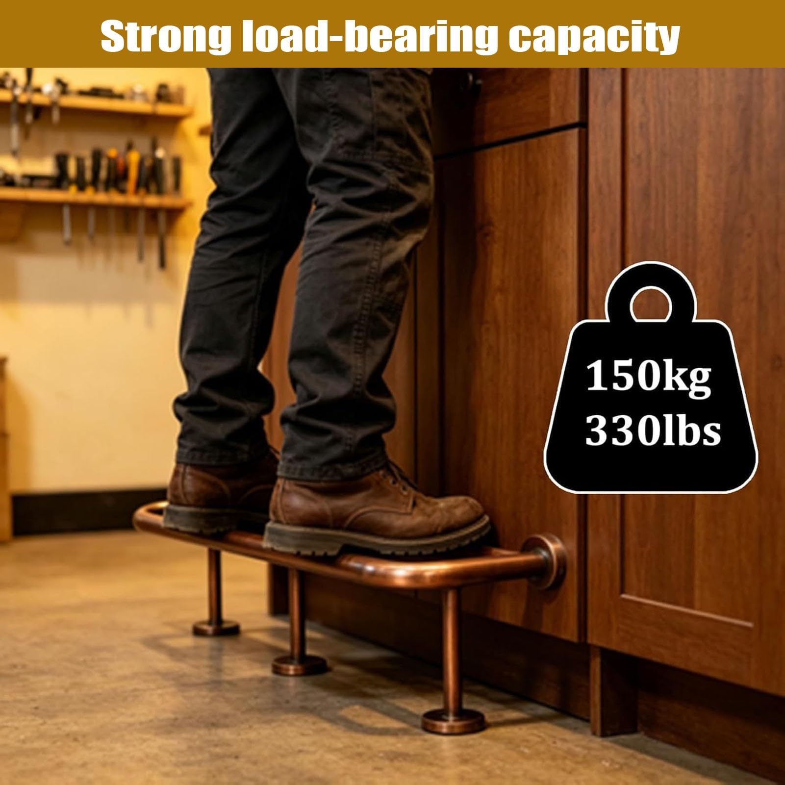 Repose-pieds De Barre En Acier Inoxydable Pour Pub Et Restaurant, Support De Repose-pieds De Bricolage Intérieur Et Extérieur Pour Barre, Garde-corps De Pied À Haute Charge De 330 Lb