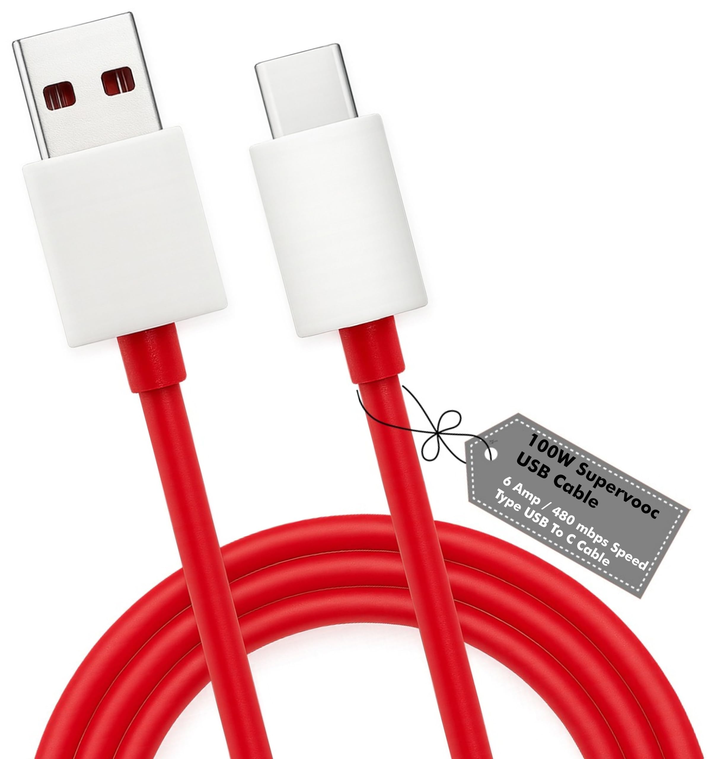 AINE Type-C 100W SuperVOOC Fast Charging Cable for One Plus 13s/ 13R/ 12/ 11R/ 10 Pro/ 9RT/ Nord CE 4/3/2/ CE 4 Lite/Open | Original High-Speed Power Delivery Cord