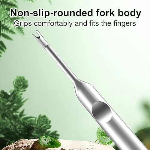 Miniatura 7 de Paquete de 2 empujadores profesionales de cutículas de acero inoxidable, recortadora de uñas para colgar uñas, limpiador de tijeras, herramienta de