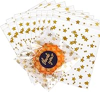 Vista 45 de COQOFA 100 piezas de bolsas de celofán transparentes para regalos con forma de corazón dorado de 17,78 x 30,48 cm, bolsas de fiesta, para caramelos